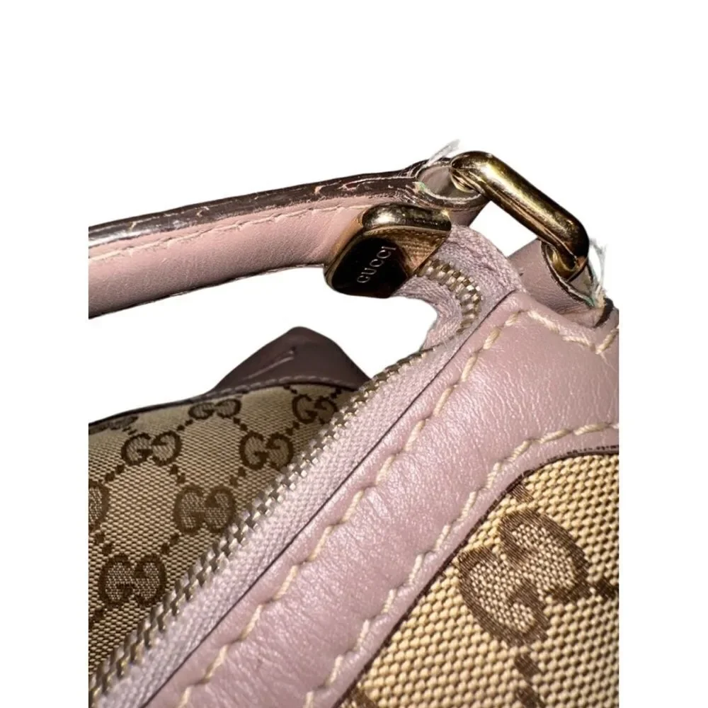 Gucci Mayfair lavender leather gg canvas hobo